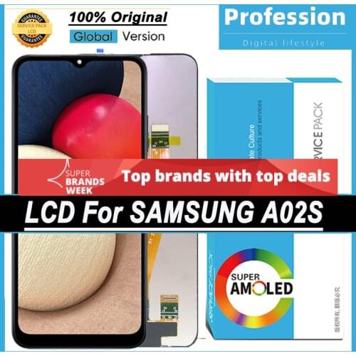 100% Original 6.5'' AMOLED Display for Samsung Galaxy A02s A025M A025F/DS A025G/DS A025M Full LCD Touch Screen with Service Pack
