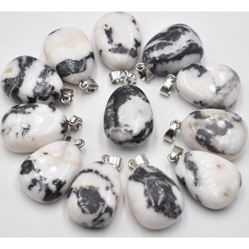 2021 New fashion good quality Natural zebra stone Irregular shape pendants for jewelry making Wholesale 12pcs/lot free shipping