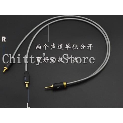 3.5mm to double lotus RCA audio cable 5N single crystal copper wire