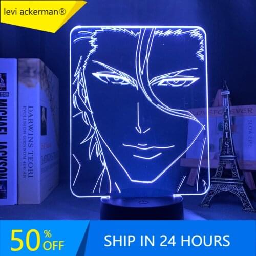 3d Lamp Anime Bleach Sosuke Aizen for Bedroom Decoration Nightlight Cool Birthday Gift Acrylic Led Night Light Sosuke Bleach