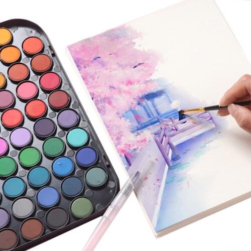 48 Colors Watercolor Paint Washable Watercolor Paint Set Non-toxic Water Color Paints Sets for Kids Adults Beginners and Artists