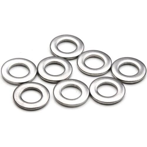 50PCS M6 Stainless Steel Flat Washers Plain Washers Screw Gaskets Metal Ring Gaskets For Hardware Accessories