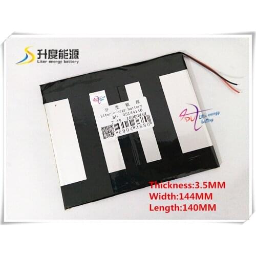 7.4V 10000mAH 35144140 ( polymer lithium ion battery ) for tablet pc ebook power bank