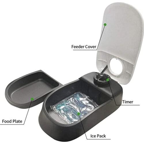 Automatic Pet Feeder Food Dispenser with Timer for Cats and Dogs (1 Meal) Cat Bowl Dog Bowl Pet Feeding Pet Product Cat Supplies