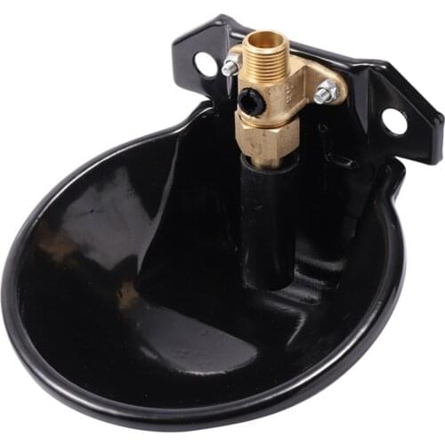 Automatic sheep water bowl cast iron drinking goat lamb drinker water bowl with copper valve 20mm pipe farm feeding equipment