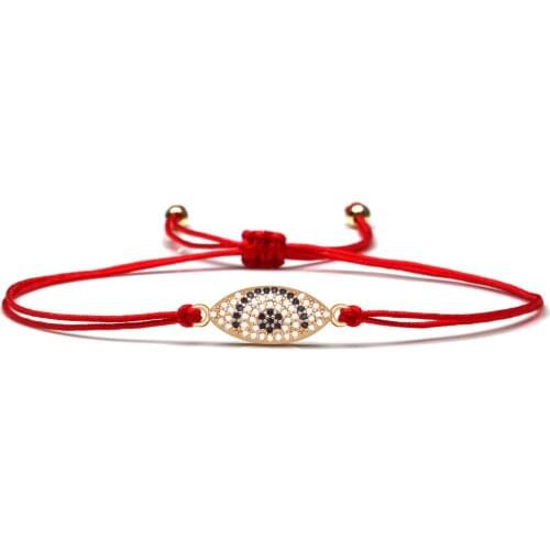 White Cubic Zirconia Copper Turkish Evil Eye Lucky Charm Bracelet For Women 2021 New Fashion CZ Excellent String Jewelry Gift