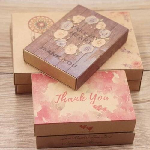Big size paper full color print gift package box Dreamcatcher /flower design candy/wedding favor box /DIy thank you gift box20pc