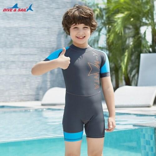 Boys One Piece Rash Guard Swimsuits Kids Sun Suit Swimwear UPF 50+ Sun UV Protection Girls Swimming Suit 3-10 Years