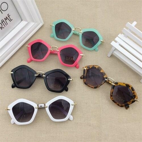 LATASHA Kids Sunglasses 2019 Trendy Polygon Children Boys Girls Sun Glasses Shades UV400 Baby Sunglasses