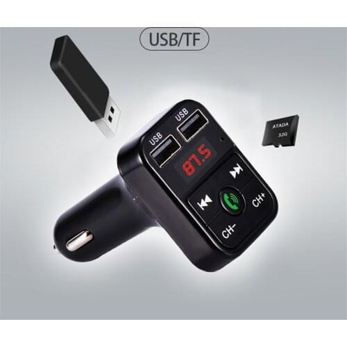 FM Transmitter Wireless Bluetooth Car Kit Handsfree Car MP3 Audio Music Player Dual USB Radio Modulator Car Kit 2.1A USB Charger