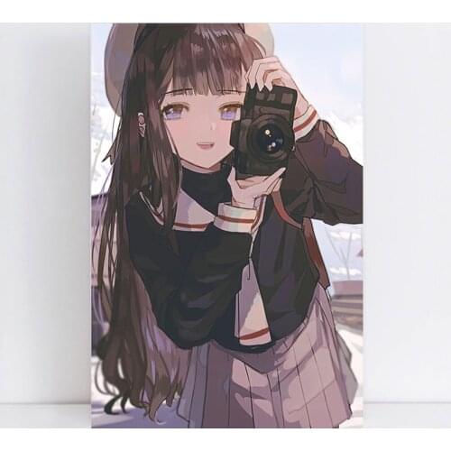 Painting by numbers art paint by number Invincible Sakura Anime paintings drawing coloring by numbers on canvas with frame numbe