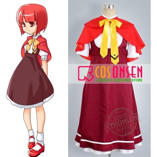 COSPLAYONSEN Okamisan and her Seven Companions Okami-san Akai Ringo Cosplay Costume Any Size Custom Made