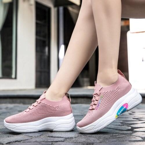 Women Sneakers Fashion Breathable Mesh Casual Shoes Platform Sneakers Platform Woman Vulcanize Shoes Walking Zapatillas Mujer