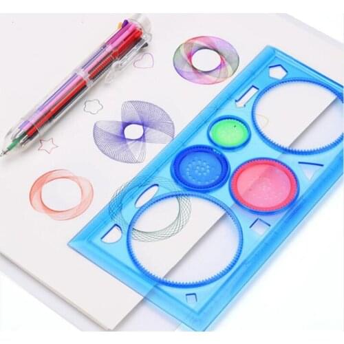 Multi-function Painting Puzzle Spirograph Geometric Ruler Drafting Painting Tools for Children Educational Toy Learning Art Tool
