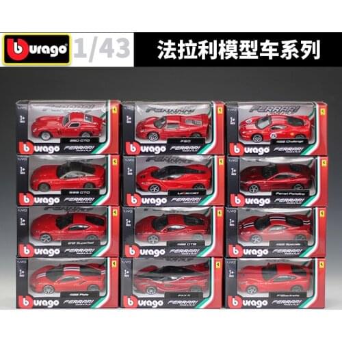 Bburago 1:43 Ferrari Styles Simulation Alloy Car Model Series Display Collecting Gifts Toy Souvenir
