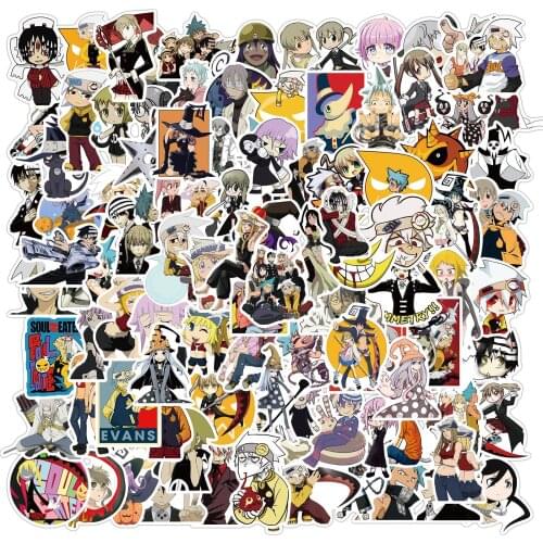 10/50/100PCS Anime Soul Eater Stickers Motorcycle Travel Luggage Guitar Fridge Laptop Classic Toy Graffiti Sticker Decals Kid