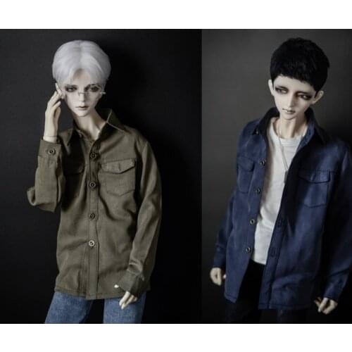 D01-P584 Doll handmade clothes 1/4 1/3 uncle MSD SSDF SD doll Accessories dark grey color Loose casual shirt 1pcs