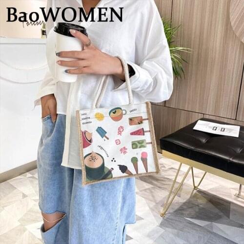 BaoWomen Simple Large Capacity Handbags For Woman Shoulder Bag Canvas Lady Bucket Bags Portable Shopping Travel Casual Totes