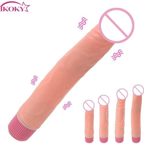 IKOKY Realistic DildoVibrator G spot Clitoris Stimulate Sex Toys for Women Masturbation Penis Vibarting Stimulator Sex Products