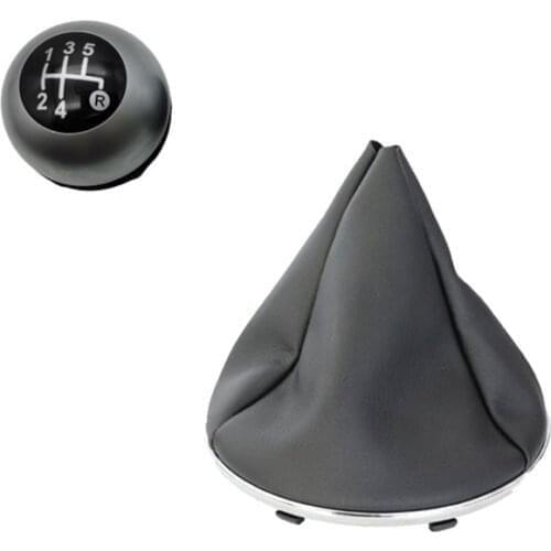 5 Speed 6 Gear Car Shift Knob Gear Knob Leather Boot For Fiat 500 Car Styling Accessories