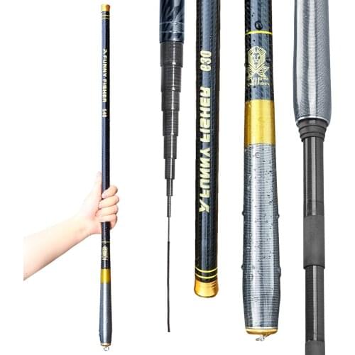 JOSBY Hand Fishing Rod Super Hard Carbon Fiber Carp Telescopic Stream Pole 3.6M 4.5M 5.4M 6.3M 7.2M 2.7M Pesca Freshwater River
