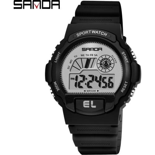 SANDA 2020 Fashion Leisure Electronic Watch Multifunction Waterproof Digital Watch for Students Lovers Gift Relogio Digital 6004