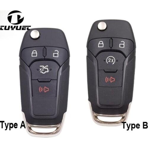 Folding Flip Remote Key Shell for Ford Raptor 2015-2018 F150 Fusion 13-16 Replacement Car Key Blanks Case
