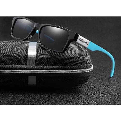 Brand Design Square Polarized Sunglasses Vintage Men Driving Sunglass Black Sun Glasses UV400 Shades oculos de sol hombre