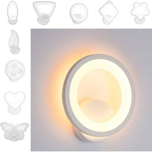 Led Acrylic Wall Lamp 3D Butterfly Leaf LED Bedroom Living Room Bedside Wall Lamp Aisle Corridor Lights 220V