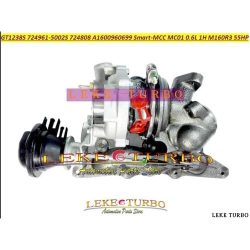 GT12 GT1238S 724961 724961-5002S 724808 724808-0001 A1600960699 Turbo Turbocharger For Smart MCC MC01 1H 0.6L M160R3 3Zyl 55HP