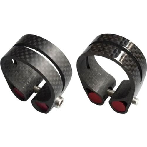 Carbon Fiber 3K Road MTB Mountain Bike Bicycle Seat Post Clamp Seatpost Clip Quick Release Seatpost Skewer Bolt Mountain Cycling