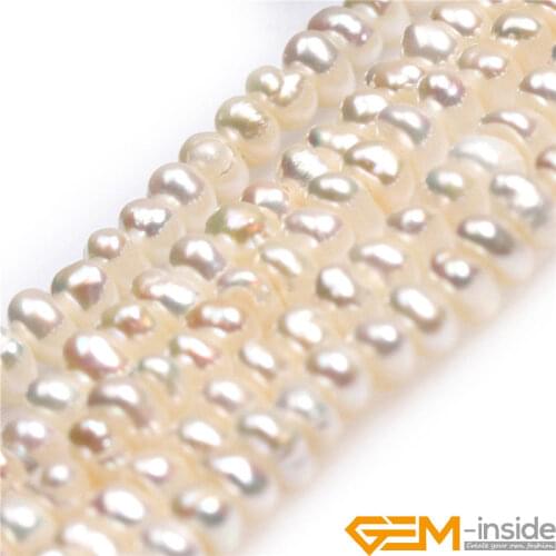 Rondelle Natural Freshwater Cultured Pearls Heishi Spacer Beads For Women Jewelry Making Strand 15 Inch Free Shipping
