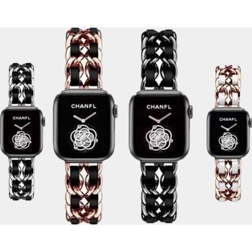 Link bracelet strap for apple watch 5/4/3/2/1 iwatch band 38mm 40mm 44mm 42mm Fragrance Chain metal watchband accessories