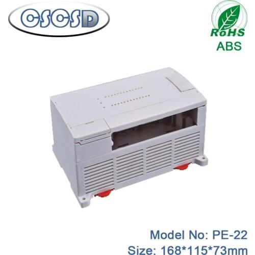 1pcs/lot 168*115*73mm hot sale desktop plastic injection enclosure abs din rail plc enclosure din rail enclosure wall mount