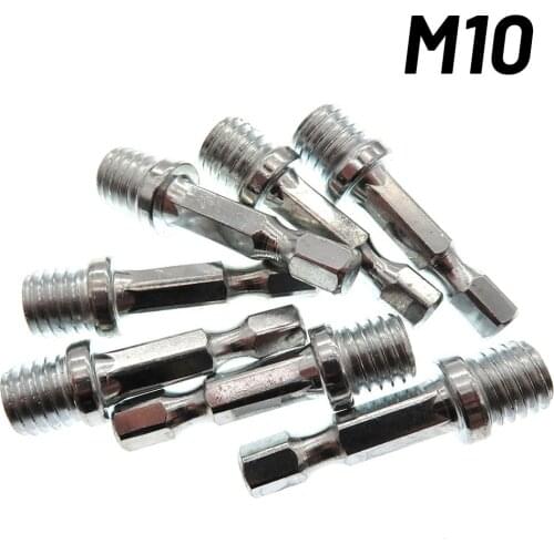 2pcs 1/4 Hexagon Connecting Rod Adapter Drill Chuck M10 Polishing Disc Connectin