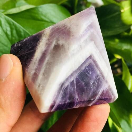 50MM high quality 100% natural dream amethyst quartz crystal pyramid healing as gift
