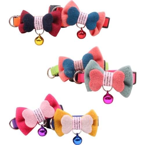 60ocs/lot Pet Cat Dog Wedding Collars Dogs Bowtie Collar Holiday Decoration Christmas Grooming Pet webbing Supplie