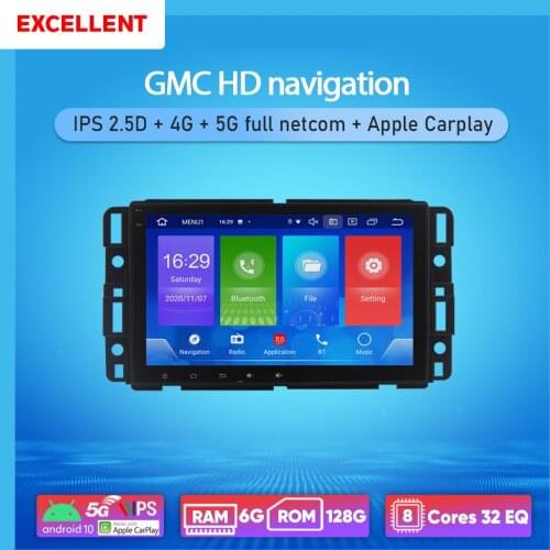 Car GPS Radio Android 10 Multimedia For GMC Sierra Yukon Denali Acadia Savana Chevrolet Express Traverse Equinox Autoradio 2 Din