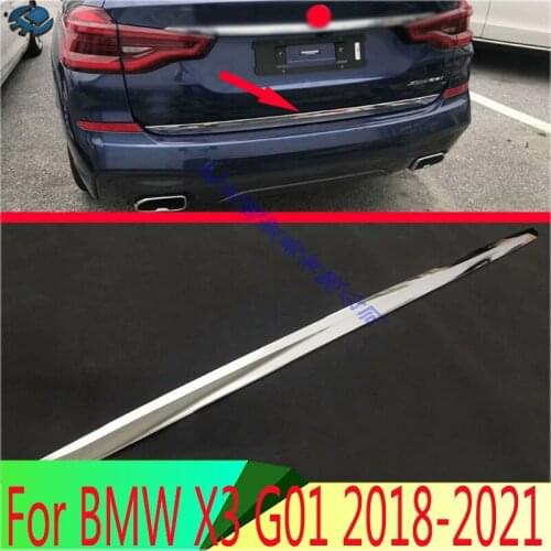 For BMW X3 G01 2018 2019 ABS Chrome Tail Gate Door Cover Trim Rear Trunk Molding Bezel Styling Sticker Garnish