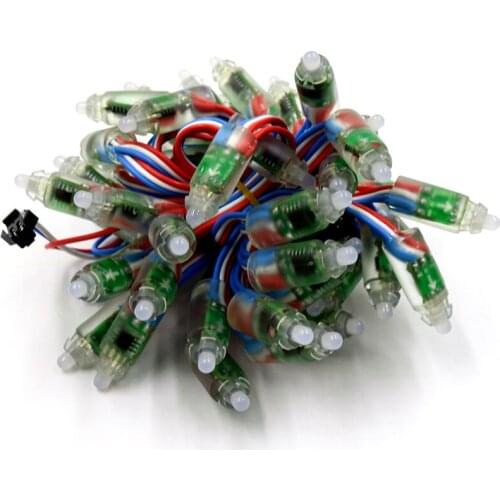 DC 5V / 12V 9mm ws2811 led pixel rgb led module light 50pixels/string Round Shape Waterproof ip68 led backlight lightbox letters