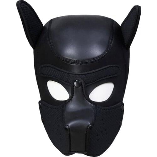 Erotic Blindfold Dog Mask Bdsm Bondage Harness Pu Leather Sluwomen Men Adult Sex Toys for Couples Party Eye Mask Sexual Game Hot