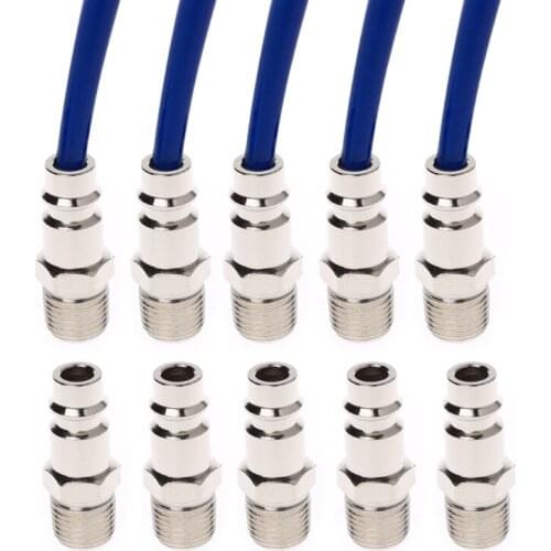 Euro Air Line Hose Fitting Connector Quick Release 1/4 Inch BSP Male Thread