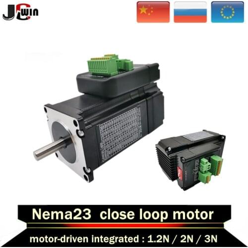 Integrated digital hybrid servo motor：1.2N 2N 3N.m Nema23 close loop motor with driver Integrated motor