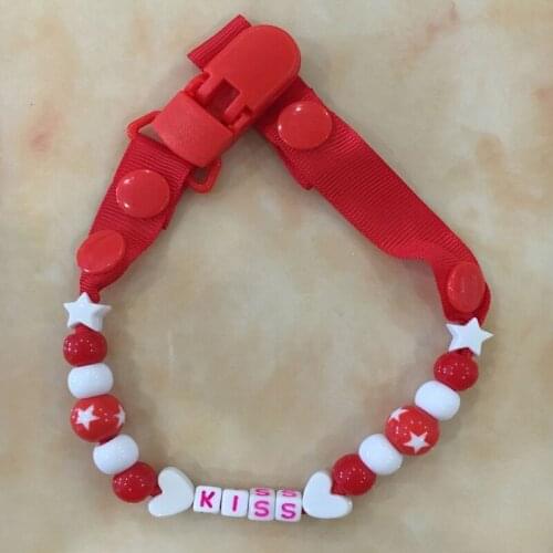 Colorful Baby Pacifier Clip Chain Attache Clip Dummy Pacifiers Leash Strap Beads Toy Teether Holder Baby Soother Chain