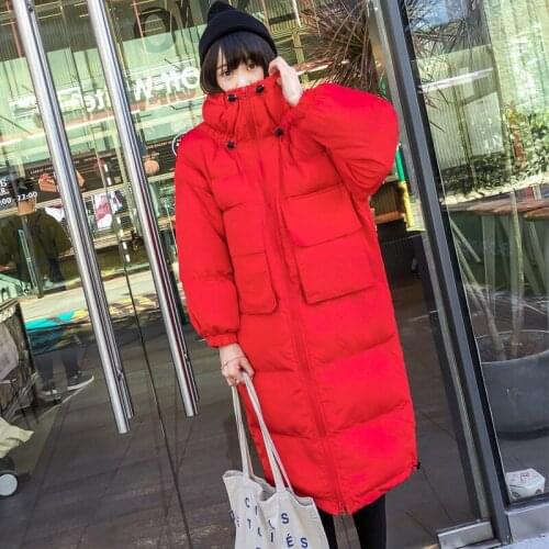 Women winter jacket jacket 2020 Warm thicken long parka mujer abrigos Korean Fashion Students Jacket Loose Padded Coat LX2540