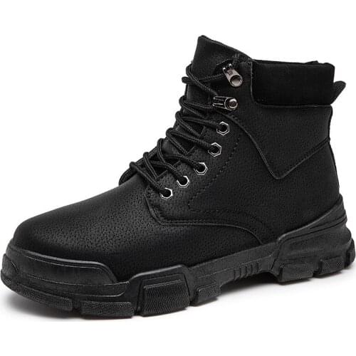 Men Shoes Spring Autumn Boots Retro Style Ankle Boots Lace Up Casual Boots High-top Shoes for Men Wear-resistant Zapatos Boots