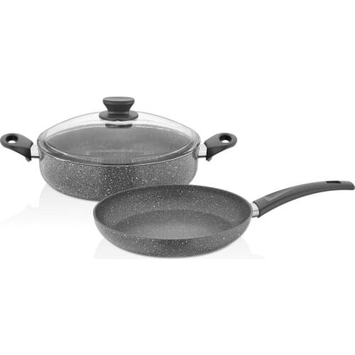 26 CM Granite Shallowly Cookware Frying Pan Set