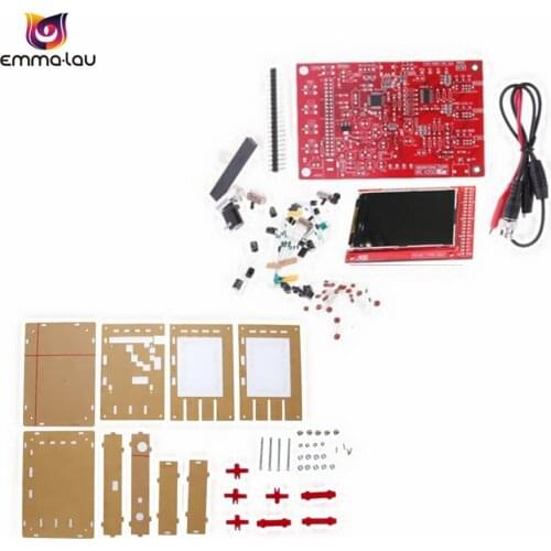 DSO138 2.4" TFT Digital Oscilloscope DIY Kit Handheld Pocket-size 1Msps Oscilloscope Kits Unsoldered STM32 200Khz+Probe+Case