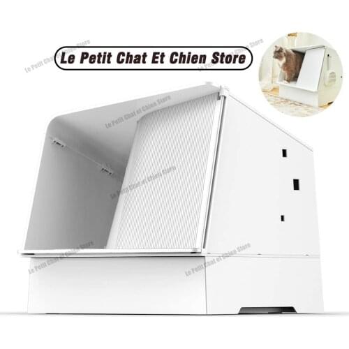 PETKIT White Villa Semi-Enclosed Cat Litter Box with Litter Scoop Ventilated Litter Box for Cats Lighter Than 18lbs