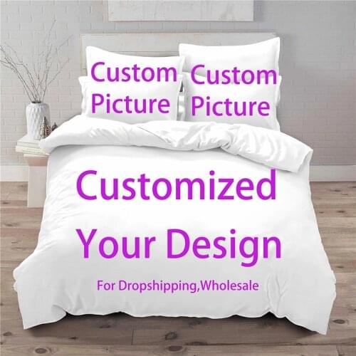 Custom Image Bedding Set Customized 3D Printed Duvet Cover Sets with Pillowcase Single Twin Full Queen King Size Dropshipping